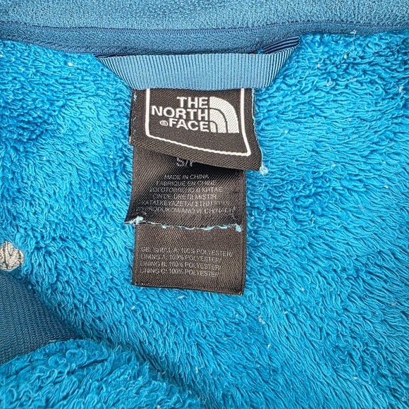 The North Face Blue Fleece Full Zip Jacket Women Small Togle Hem - Picture 4 of 8